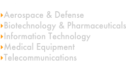 
Technology-Intensive Sectors
Aerospace & Defense
Biotechnology & Pharmaceuticals
Information Technology
Medical Equipment
Telecommunications